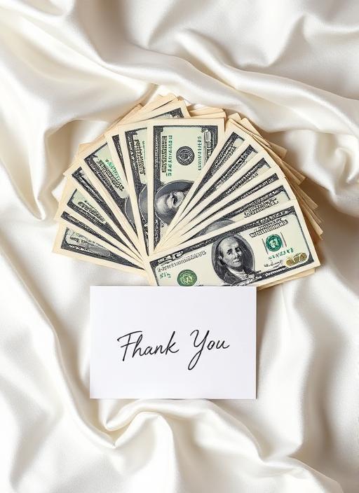 Gift with a thank-you note